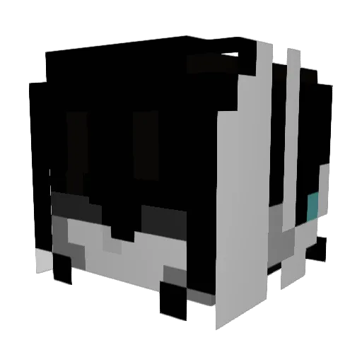 packza Minecraft avatar head, 3D render