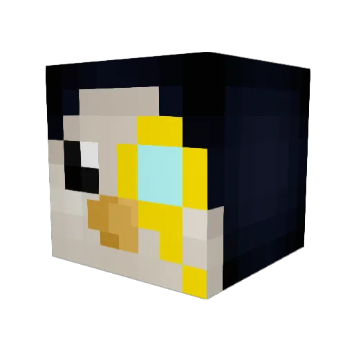 pacman1015 Minecraft avatar head, 3D render