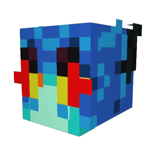pacman26 Minecraft avatar head, 3D render