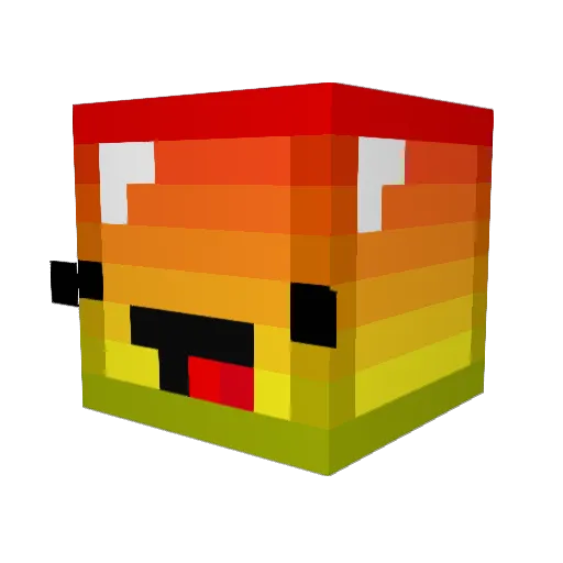 pacman7071 Minecraft avatar head, 3D render