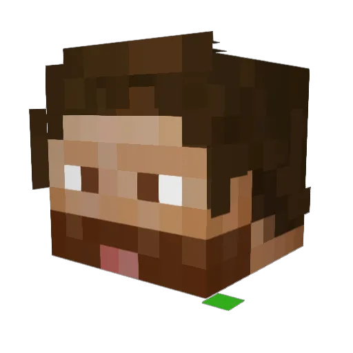 pacman_2012 Minecraft avatar head, 3D render