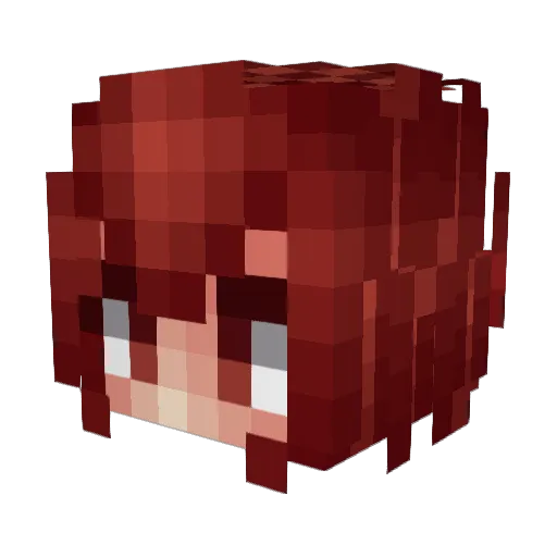 paco_06 Minecraft avatar head, 3D render