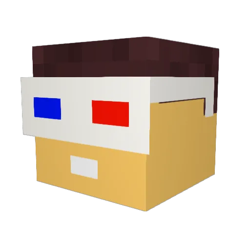pacobahn Minecraft avatar head, 3D render
