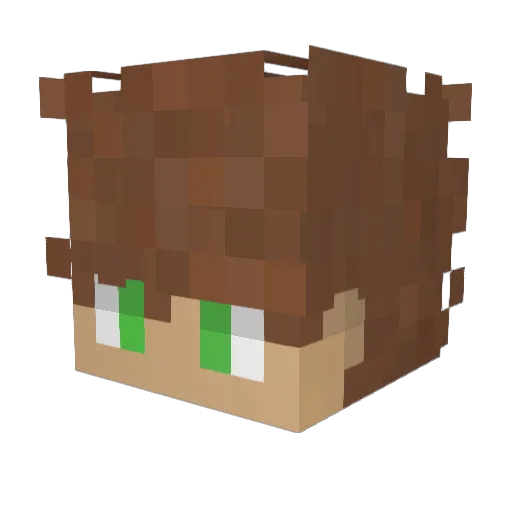 pacos_ Minecraft avatar head, 3D render