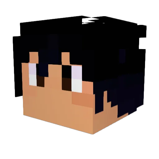pactw Minecraft avatar head, 3D render