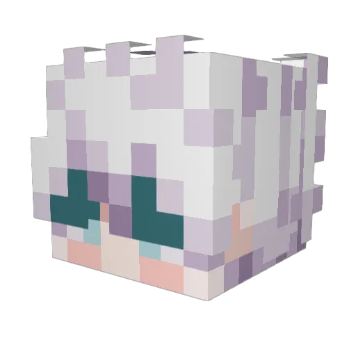 pacwizard Minecraft avatar head, 3D render