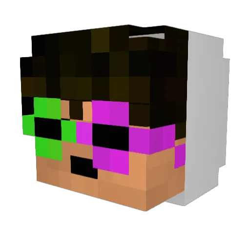 paczkomat Minecraft avatar head, 3D render