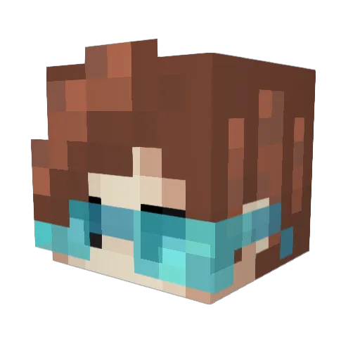 padaracj Minecraft avatar head, 3D render