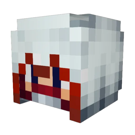 paddination Minecraft avatar head, 3D render