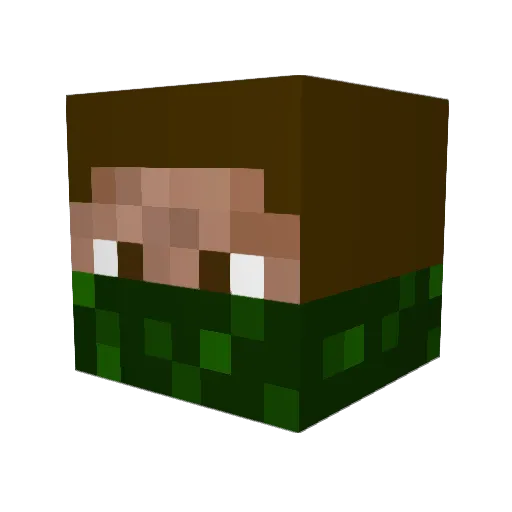 paddychops Minecraft avatar head, 3D render