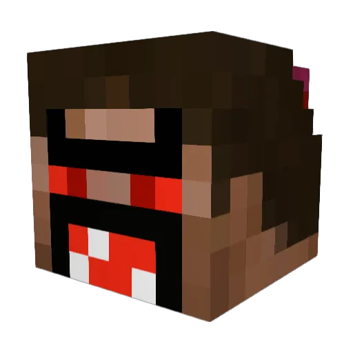 paddyhughes Minecraft avatar head, 3D render