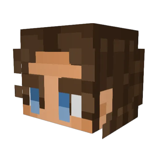 pademina_ Minecraft avatar head, 3D render