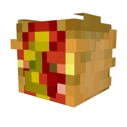 paderpack Minecraft avatar head, 3D render