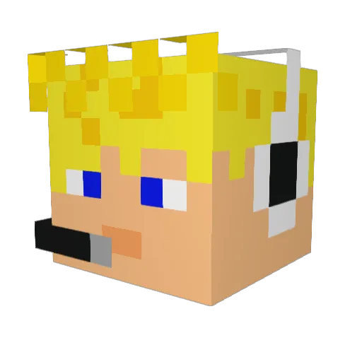 padrisen Minecraft avatar head, 3D render