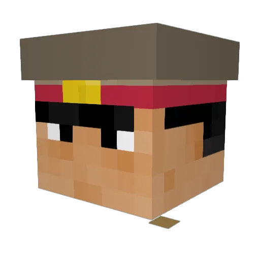 paektusanilia Minecraft avatar head, 3D render