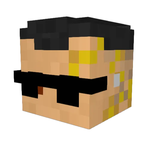 paepk Minecraft avatar head, 3D render