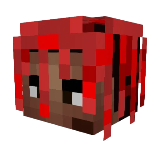 pafikee Minecraft avatar head, 3D render