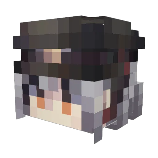 pagan2 Minecraft avatar head, 3D render