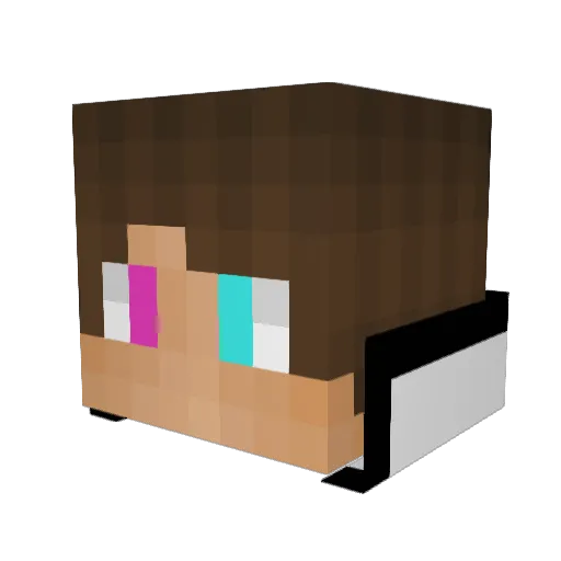 pageninetynine Minecraft avatar head, 3D render