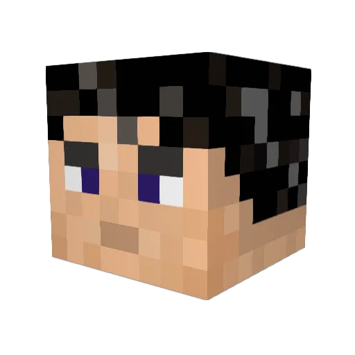 pagilein Minecraft avatar head, 3D render