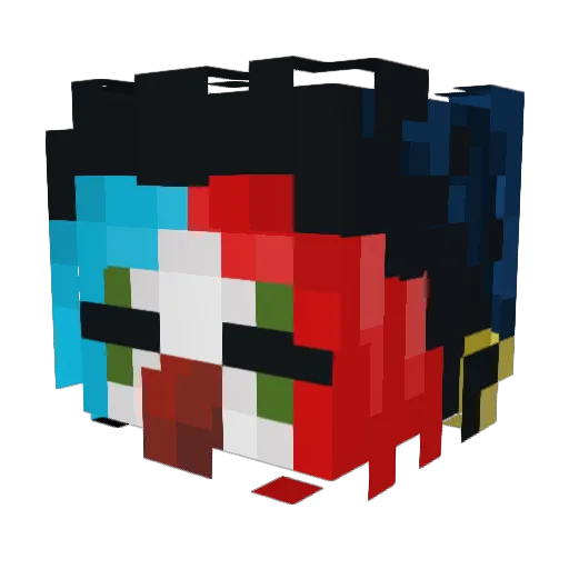 pagliaccio__ Minecraft avatar head, 3D render