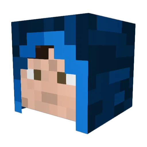 pagoru Minecraft avatar head, 3D render