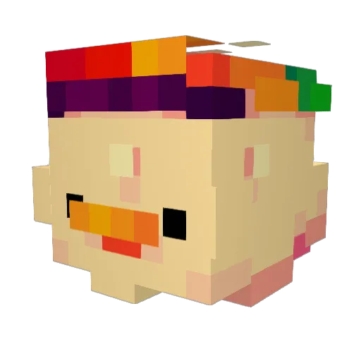 pagpogo Minecraft avatar head, 3D render