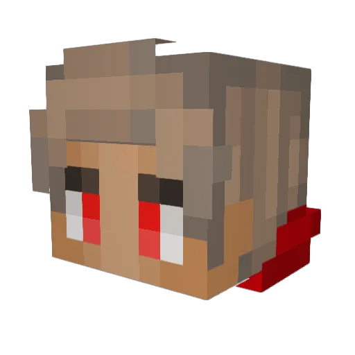 pagrie Minecraft avatar head, 3D render