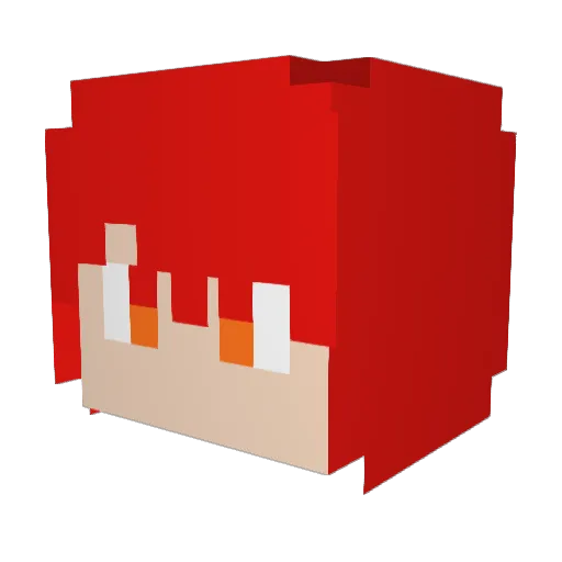 paiar Minecraft avatar head, 3D render