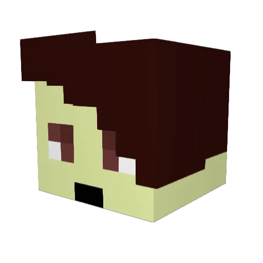 paibble Minecraft avatar head, 3D render