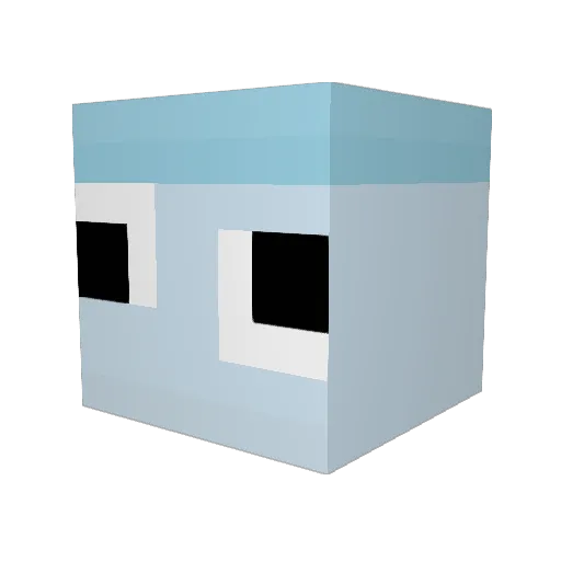 paigeypoot Minecraft avatar head, 3D render