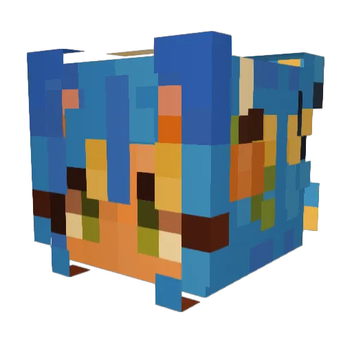 paiikou Minecraft avatar head, 3D render