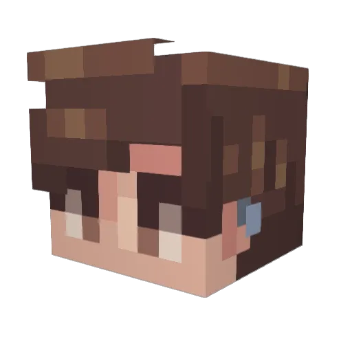 paikanve Minecraft avatar head, 3D render