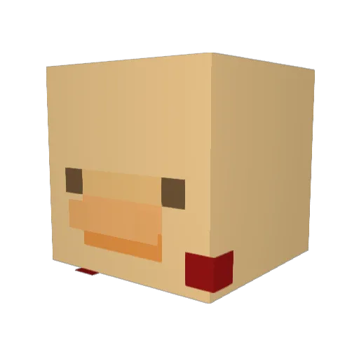 paimonsahater Minecraft avatar head, 3D render