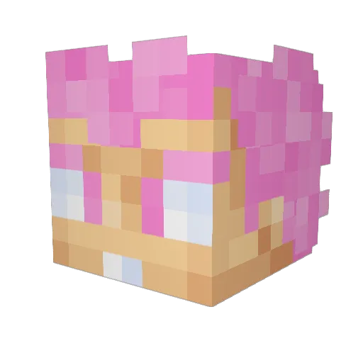 pain_6 Minecraft avatar head, 3D render