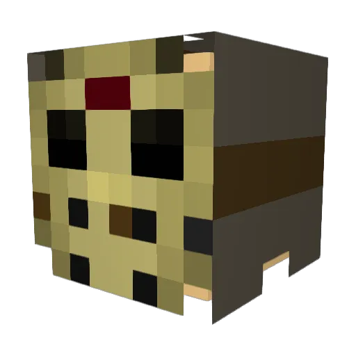 pained2 Minecraft avatar head, 3D render