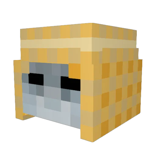 paintbaII Minecraft avatar head, 3D render