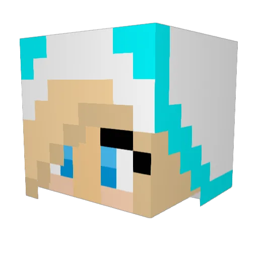 painted_ponys Minecraft avatar head, 3D render
