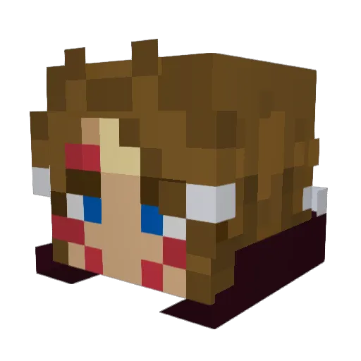 paintedmacaw Minecraft avatar head, 3D render