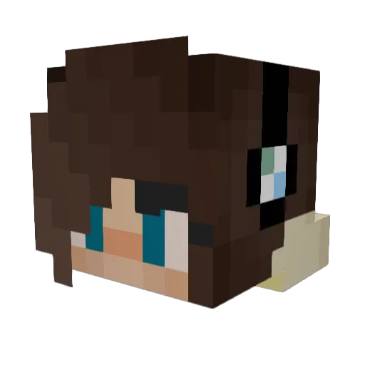 paintell Minecraft avatar head, 3D render