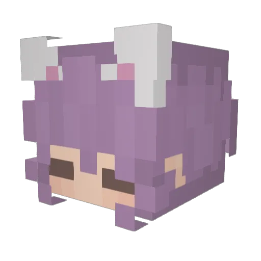 paintswirl_ Minecraft avatar head, 3D render