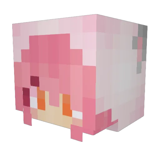 paipom Minecraft avatar head, 3D render
