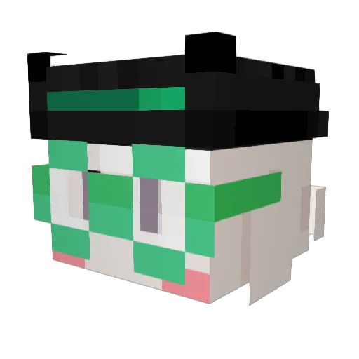 pairalseth Minecraft avatar head, 3D render