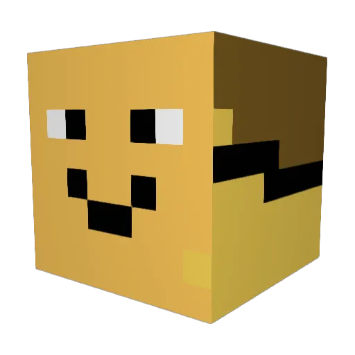 pairedlace Minecraft avatar head, 3D render