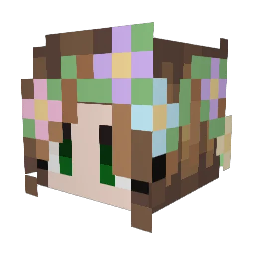 paitato Minecraft avatar head, 3D render