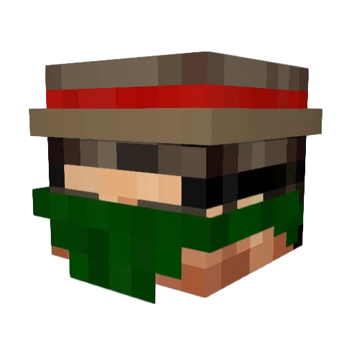 pajamaman21 Minecraft avatar head, 3D render