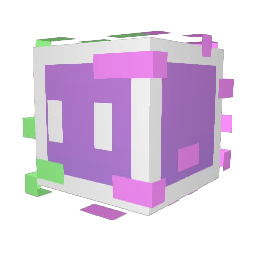 pajami Minecraft avatar head, 3D render