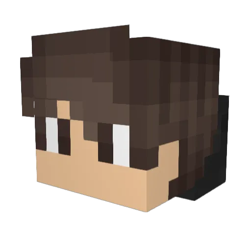 pajiic Minecraft avatar head, 3D render