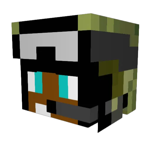 pajoraza Minecraft avatar head, 3D render