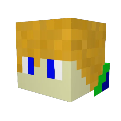 pajupi Minecraft avatar head, 3D render